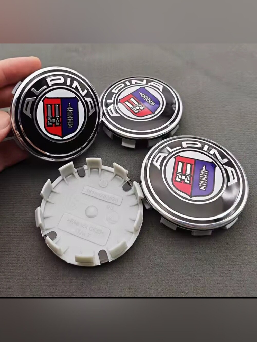 4 New BMW Alpina 68mm Rim Center Caps For Wheels
